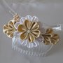 Pettine Pettinino Pettinini forcine per acconciatura sposa kanzashi bianco e beige