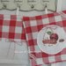 Coppia di presine a quadretti bianco-rosso stile country