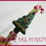 Cerchietto "Natale  ALbero di  Natale agrifoglio" fimo cernit kawaii bimba idea accessori per capelli  regalo