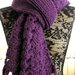 Viola - grande sciarpa uncinetto + crochet senza cuciture - 