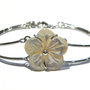 bracciale fiore madreperla