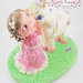 Cake topper compleanno "Lola and the Unicorn" (personalizzabile)