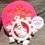 STAMPO FIOCCO DI NEVE NATALE silicone X fimo gessetto gessetti bomboniera segnaposto