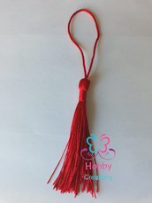Set di 10 Nappine nappe di colore Rosso 13 cm decorazioni Accessori bomboniere, bigiotteria, orecchini, bracciali, collane, borse, ecc