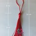 Set di 10 Nappine nappe di colore Rosso 13 cm decorazioni Accessori bomboniere, bigiotteria, orecchini, bracciali, collane, borse, ecc