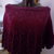 Poncho donna bordeaux. Coprispalle donna