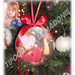 Pallina con foto personalizzata per l'albero di Natale diametro cm 8