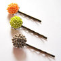 Three Flower Bobby Pins 