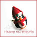 Anello Natale " Pinguino natalizio " cappello babbo Natale fimo cernit kawaii idea regalo economica 
