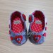 Scarpe neonata grigio melange con cuori rossi