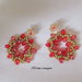                                                    orecchini embroidery con cristalli rossi e oro