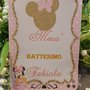 Menu personalizzato per Battesimo Minnie con stampa gratis