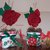 Vasetti natalizi con pigne e stelle di Natale 2 pezzi