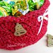 Cestino porta-cioccolatini natalizio all'uncinetto - idea regalo per Natale