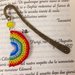 Segnalibro a gancio con arcobaleno amigurumi fatto a mano all'uncinetto 