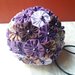 Pomander di yo-yo di tessuto patchwork toni del lilla e viola