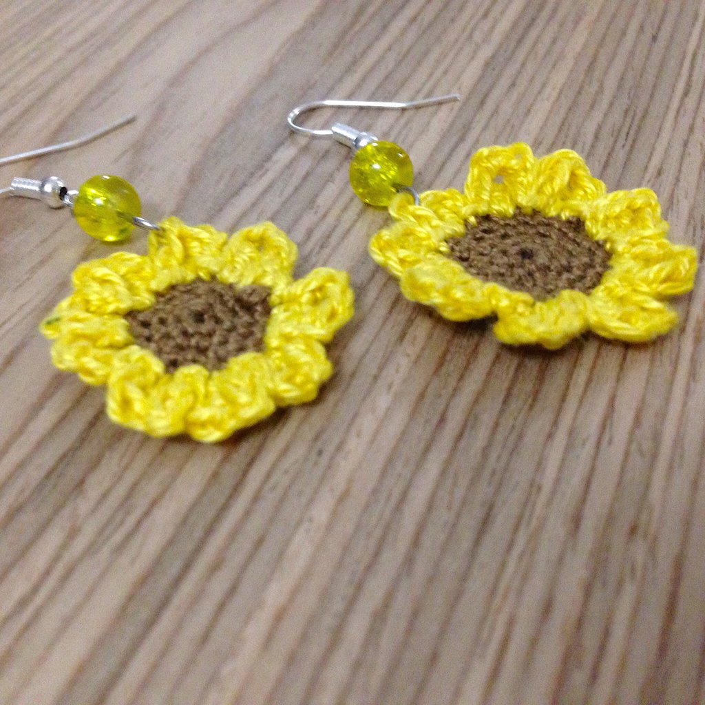 Orecchini Pendenti A Forma Di Girasole - Gioielli Chic Per L'Estate, Colore Giallo - Foto 3