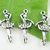 Pendente Charms a forma di BALLERINA  in argento tibetano  31 x 13  mm per collane, bomboniere, bracciali, feste party eventi Natale