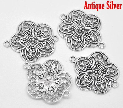 Vintage Parts Connettore A Triscele Celtico In Argento Antico – 6 Pezzi Per Gioielli Fai Da Te, 28x20 Mm