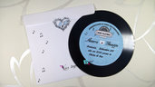 Partecipazioni matrimonio tema musica cd-disco in vinile