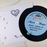 Partecipazioni matrimonio tema musica cd-disco in vinile