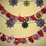 Calendario dell'Avvento per Natale con Sacchettini Regalo in Organza^^ - Red&Silver - Christmas Collection