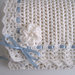 Copertina neonato lana color panna fatta a mano idea regalo corredino nascita battesimo cerimonia uncinetto  