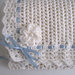 Copertina neonato lana color panna fatta a mano idea regalo corredino nascita battesimo cerimonia uncinetto