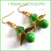 Orecchini Natale " Angelo portafortuna verde e oro  " angioletto perle cristalli idea  regalo personalizzabile  con clip donna ragazza  handmade 