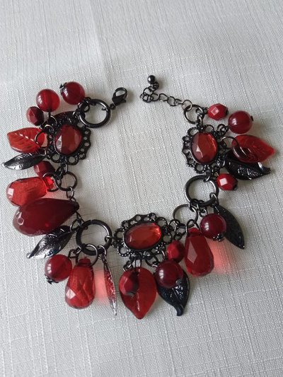 bracciale con charms e strass bracciale con charms e strass