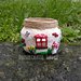 Lanternina - lanterna fungo - idea regalo, casetta delle fate con foglie - kawaii - handmade