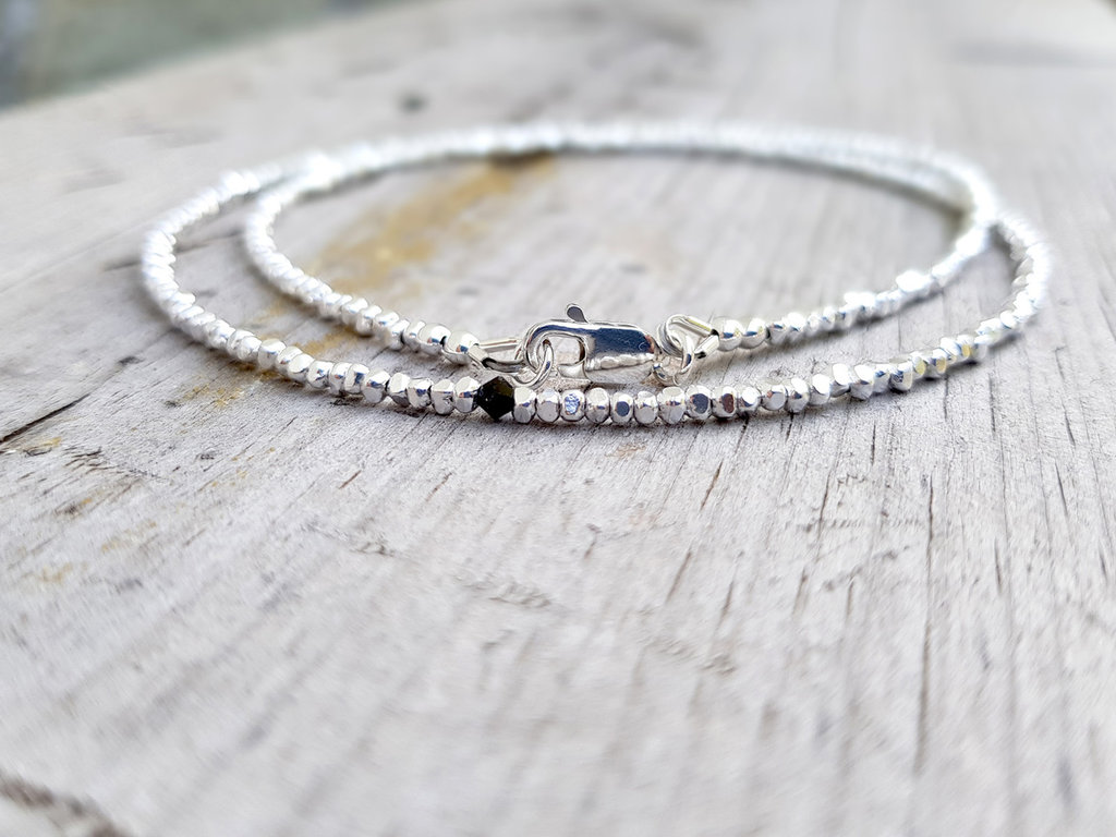 Collana A Catena Rosario Lunga Con Perle Di Maiorca E Connettori In Ottone 2