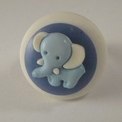 anello bottone "elefantino blu"