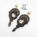 orecchini pendenti soutache nero e oro - gioielli soutache - gioielli cerimonia - orecchini soutache