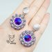 Orecchini pendenti in tessitura di perline - gioielli perline - orecchini perline - orecchini lilla, viola, argento