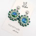 Orecchini in tessitura di perline e cristalli - orecchini pendenti - gioielli in cristallo e perline