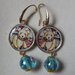 orecchini romantici orsetti e perla vetro stile veneziano fiorato