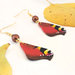 Orecchini pendenti con ali di farfalla Vanessa in pasta di mais/porcellana fredda modellate e dipinte a mano, componenti in acciaio dorato