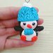 Ciondolo pinguino, addobbi natalizi, addobbi albero Natale, addobbi pinguino, pinguino fimo, miniature Natale, decorazioni Natale