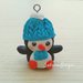 Ciondolo pinguino, addobbi natalizi, addobbi albero Natale, addobbi pinguino, pinguino fimo, miniature Natale, decorazioni Natale