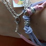 * IL TUO DESIDERIO* COLLANA E BRACCIALE 2 IN 1  ROSA E LILLA