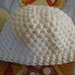 Cappello neonato in lana. Bianco