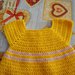 Completo vestito con scarpine: Lana . Giallo e rosa 