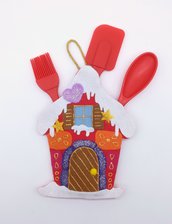 Casetta natalizia porta utensili,  19 x 12 cm, idea regalo!
