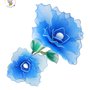 Fiore decorativo blu elettrico - doppio fiore