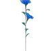 Fiore decorativo blu elettrico - doppio fiore