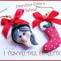 Orecchini Natale " Calza e Befana " epifania Natale Idaa regalo bambina fimo cernit kawaii personalizzabile  con clip su richiesta  