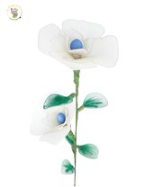 Fiore decorativo bianco - doppio fiore