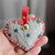Decorazione natalizia in feltro a forma di cuore (versione grigio, verde e rosso)