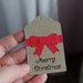Gift tag natalizie con fiocco (3 pezzi) 